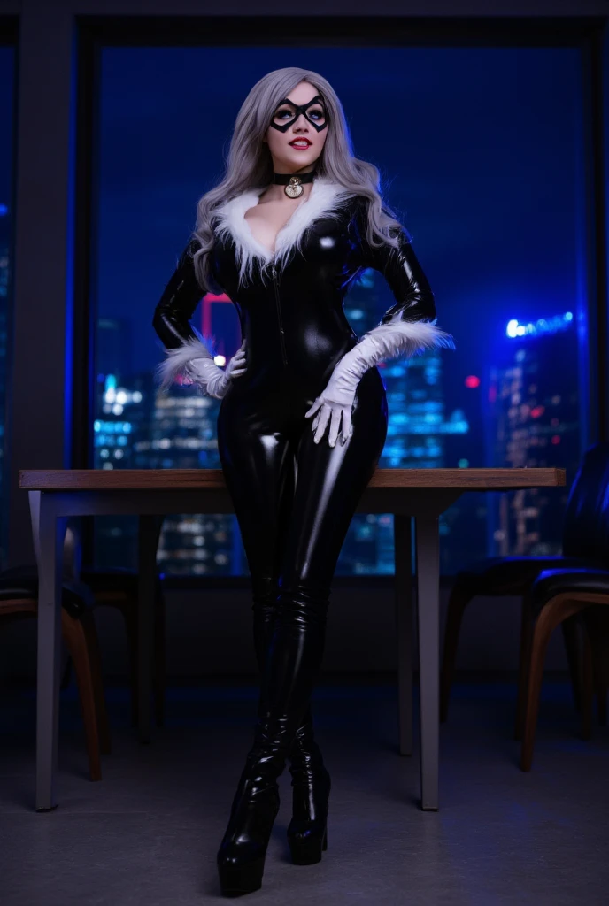 big muscular, women,latex catsuit, sexy, blond long hair, 200cm tall, sea, nipple, wolf furry, big , tail, femdom, show pussy