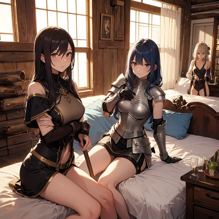 A female knight,metal armor , wounded, scared face, badly torn-damaged clothes, almost naked, equipment around her, full body, defeated, bare chest , tears, cum, , laying, full body, after rape, , cum dripping from vagina, in tent, surrounded by goblins,