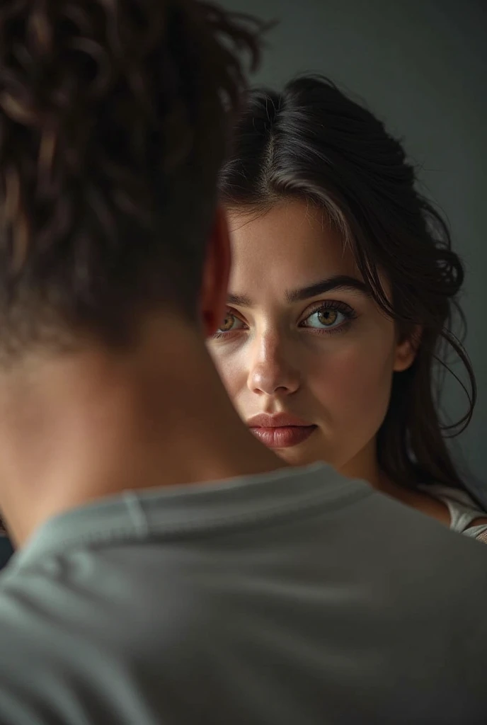 Two faces of a man and a woman on the theme of the astrological sign Gémeaux