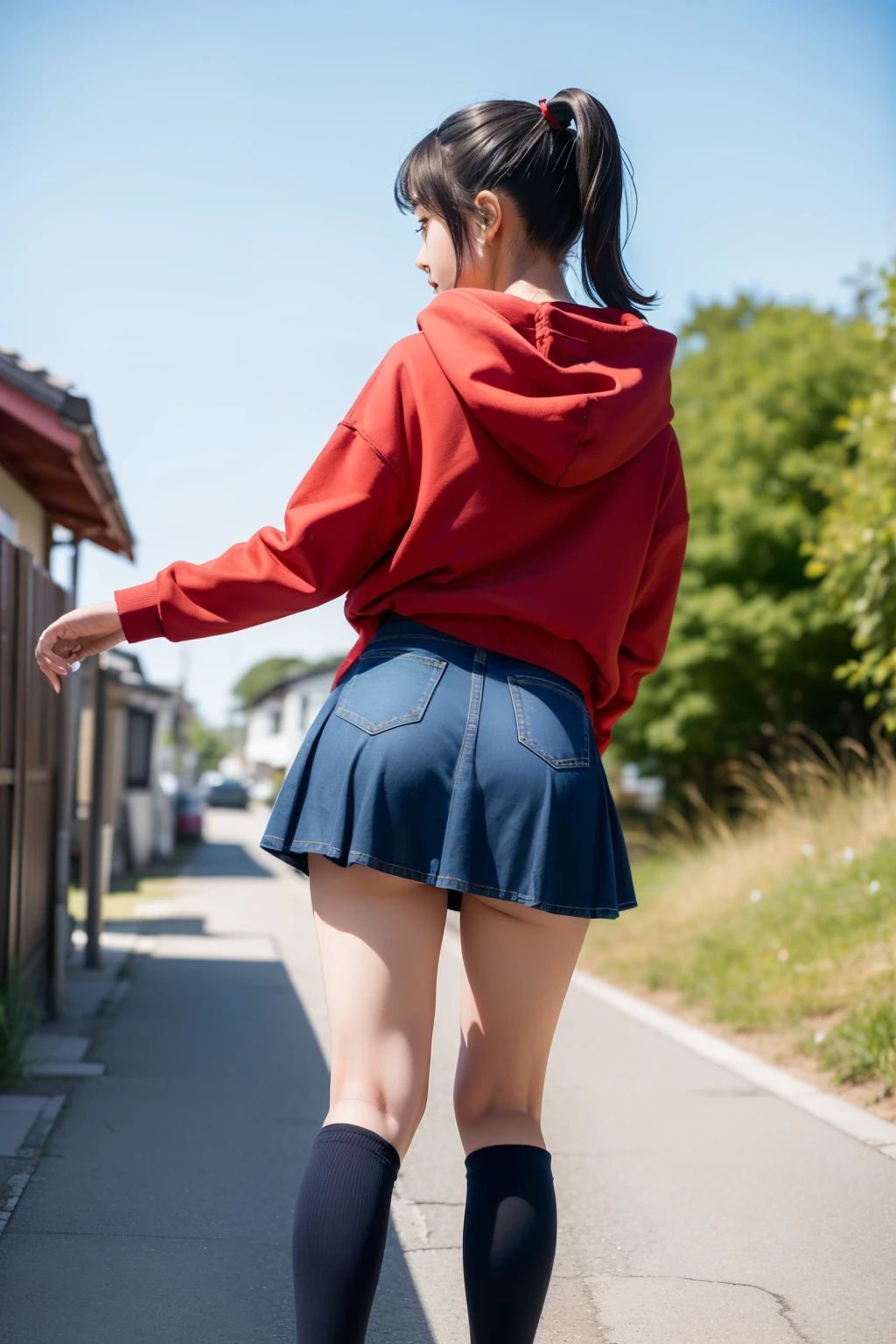 masutepiece、top-quality、Photoreal、A Japanese Lady、(Beautuful Women)、Colossal tits、(Show your butt)、Big eyes、drooing eyes、The upper part of the body、erotick、crouching down、Take a pose、emphasis on the buttocks、angle from bellow、a park、Short bob hair、T back、angle from back、White jacket、huge smile、Onegirl、