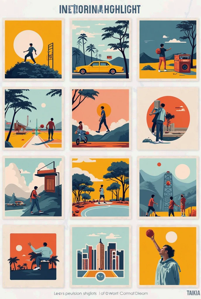 Create a collage that illustrates both an active lifestyle and a sedentary lifestyle. (Long Bond Paper) drawing