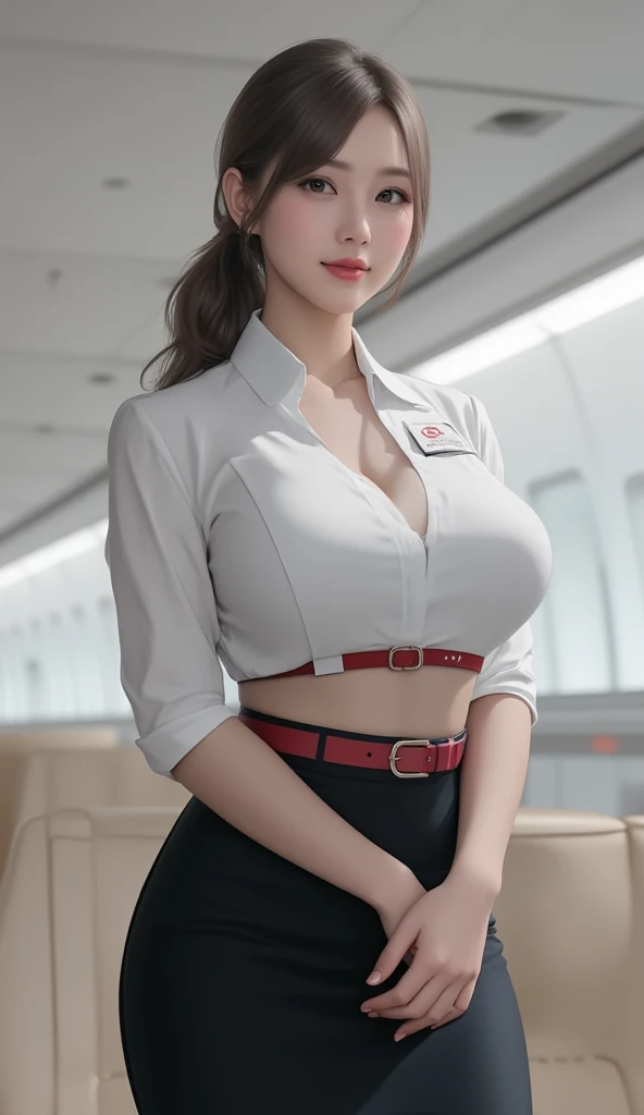 1womanl、(Super beautiful)、(beauitful face:2)、(A detailed face:1.3)、(American Beauty:1.2)、(blue eyess:1.2)、(a blond:1.4)、(stand in front of a large screen displaying a weather map:1.3)、(Shot from the knee up)、(announcer)、(a miniskirt:1.2)、(Tailored jacket)、(She lifts her skirt to reveal her white transparent panties:1.5)、(Bare legs:1.5)、(Dressing:1.3)、Brown hair、broadcasting equipment、(TV station news studio:1.2)