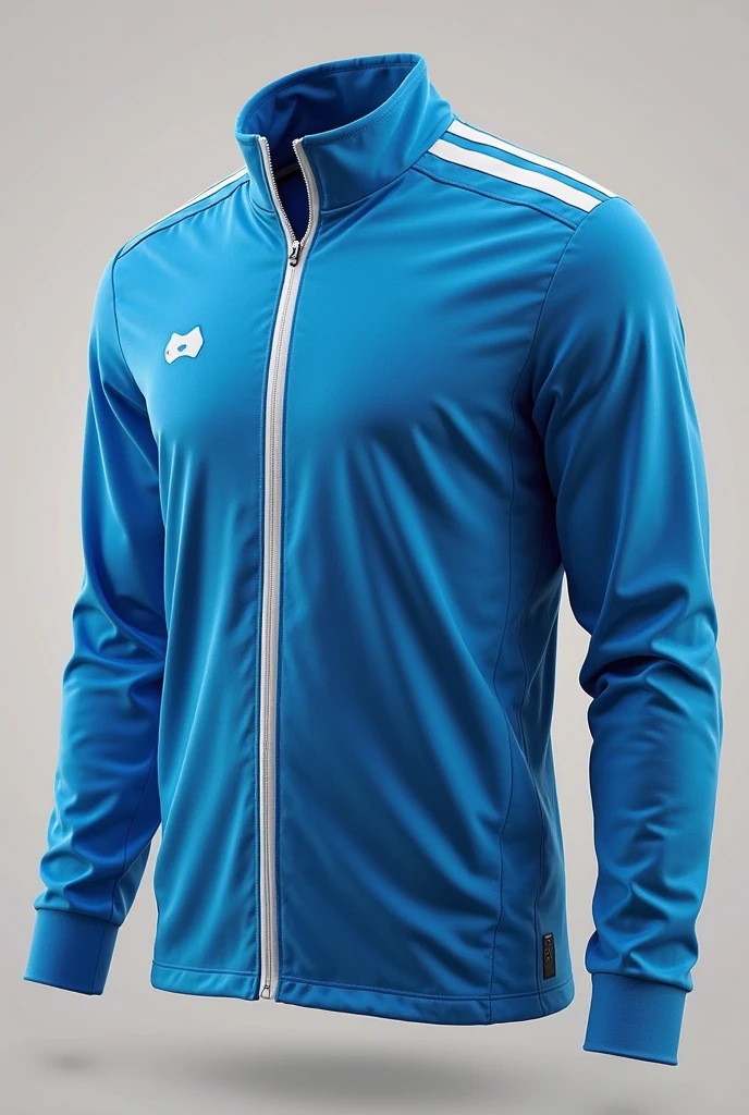 A sport windbreaker on the right upper chest all the way to the arm and hand it should be navy blue the mirror line should be a zip making the left upper chest all the way to the left arm and hand red...then from the all the breast up until to the hip passing by the belly should be white..and lastly the hood being slipt red on right and blue on left