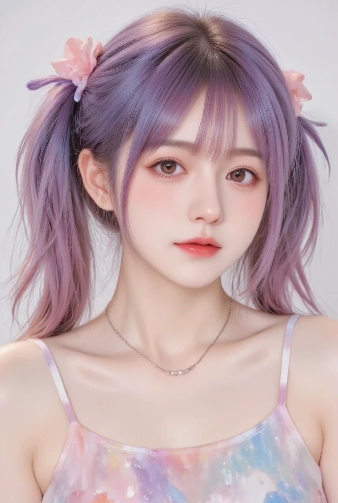 live-action、Realistic、A young girl standing in the grass、The age is6age、16K、naked、Small breasts、completely naked、twin tails、bright purple hair、blue eyes、Purple Hair、elf ears、clavicle、young girl、completely naked、naked、young girl、Braid、ponytail、nipple、ethnic tattoo on neck、upper body close-up、ethnic tattoo、tattoo、tattoo on neck、