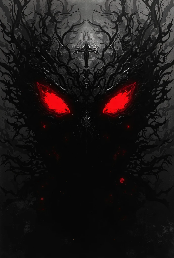 an anime mark with following things
Dystopian Crown: In the center of the symbol is a dark and distorted crown. The crown is pointed and has sharp claws that extend upwards, as if made of bone or black metal. The crown appears to be broken in some places, symbolizing corruption and the decay of power.
Evil Eye: Within the crown is a single, menacing eye. The iris is a deep red, with a vertical pupil, reminiscent of that of a reptile or demon. The eye appears to be ever vigilant, emitting a faint dark aura.
Black Flames: Around the crown and the eye, black flames rise, with contours that seem to flow and intertwine like living shadows. The flames emanate a sensation of hellish heat, but at the same time are cold to the touch, reinforcing the contrast of the demonic nature.
Runes or Magical Symbols: At the base of the crown, engraved in a semicircular arc, are ancient runes that appear to glow a dark purple. These runes are incomprehensible, but convey the sense of arcane power and curse.
Demonic Wings: From either side of the crown extend demonic, bat-like wings, with torn membranes and sharp claws at the tips. The wings are a pitch black, with a subtle glow of red, giving the impression that they could envelop and suffocate anything that comes near.