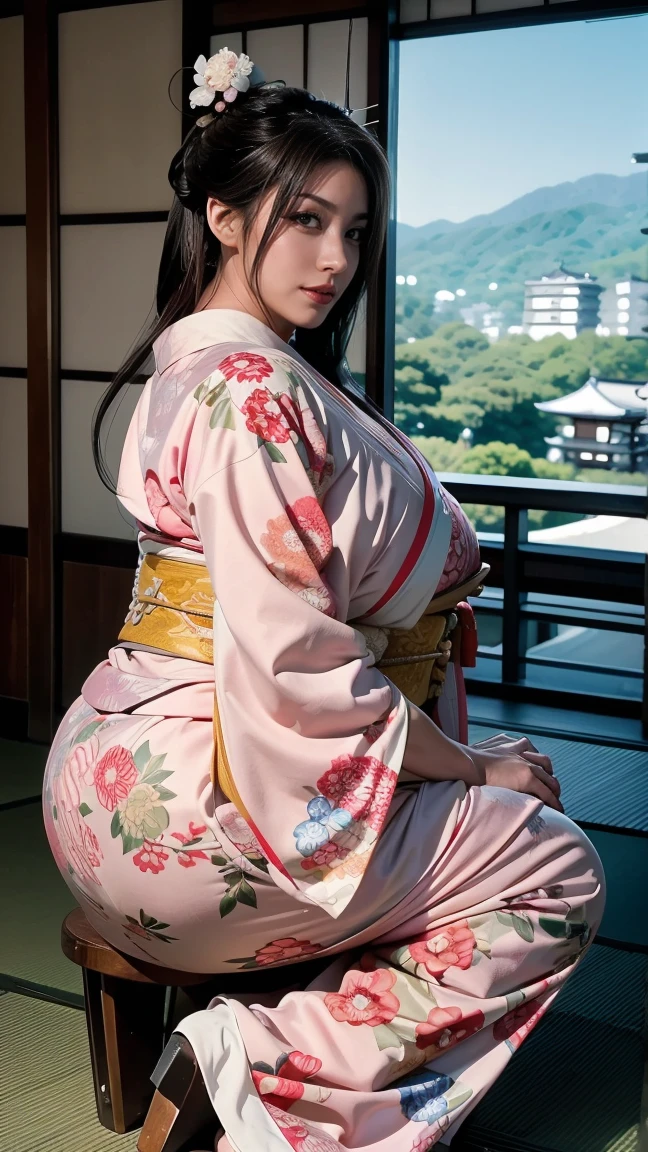 a Female in sexy kebaya with intricate detailed ornate and intricate batik sarong, saggy huge , sitting on the rotten wood with opened legs, seductive look, sweat, slim fit body,(big booty) (face here) Plus size bbw big ,grass, (wide booty)insanely inflated hips,Thick body ,fat body , curve shap body, widest hips , thick hips ,widest breast,  thick breast