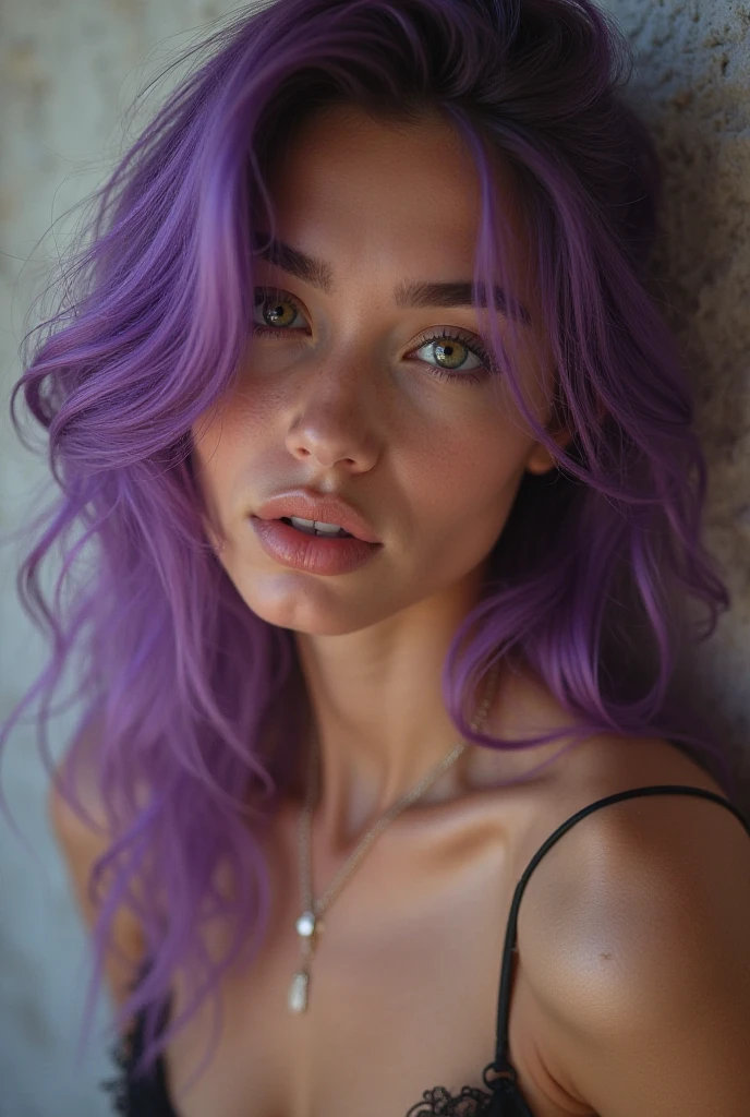 best quality,4k,8k,highres,masterpiece:1.2,ultra-detailed,realistic:1.37,colorful portraits,purple hair,beautiful eyes and lips,glowing skin,natural lighting,studio lighting,moisture on skin,detailed eyebrows,wet hair,shimmering highlights,vibrant colors,bokeh,expressive poses,artistic backgrounds,creative compositions,unique perspectives,fashion styles,modern trends,visual storytelling,captivating atmospheres,emotional connections,inspiring moments, surreal landscapes,abstract elements,sparkling water droplets,reflections on surfaces, ethereal aesthetics, effortless elegance,stylish fashion,instagrammable scenes,innovative concepts,creative photo editing,artistic filters,uplifting vibes,positive energy,memorable experiences.