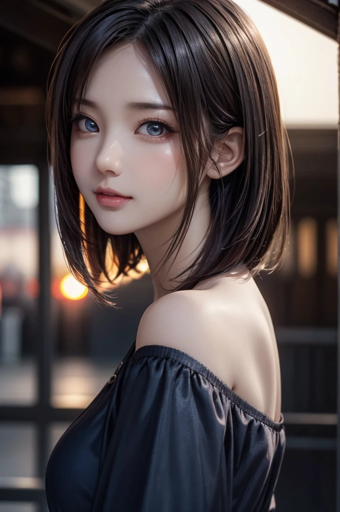 (Previous Focus)、(Dark: 1.6)、(masuter piece:1.3)、(32K、Photorealsitic、Raw photography、top-quality: 1.4)、(1girl in)、beautiful countenance、(Lifelike face)、(A dark-haired、bob_cut:1.3)、Beautiful hairstyle、realisticeyes、Beautiful details、deep-shadows、(real looking skin)、Moles under the eyes、Mole on the mouth、Beautiful skins、(Sweaters:1.4)、absurderes、enticing、超A high resolution、A hyper-realistic、high-detail、the golden ratio、Above the chest、BREAK、(Dark blue background:1.6)
