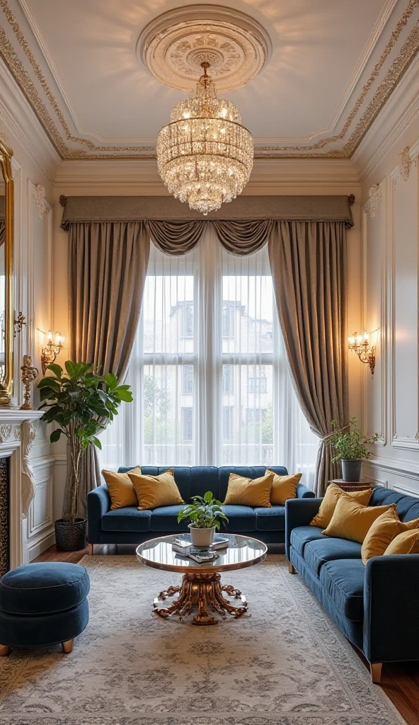 ，masterpiece, best quality，8k, ultra highres，Reallightandshadow，A blend of Chinese classicism and modern simplicity，Create a unique aesthetic of the space。Large floor-to-ceiling windows allow sunlight to flood the space，It is as if entering the garden of time。Elegant porcelain ornaments、Traditional mahogany furniture blends with modern, minimalist lines，Create a unique cultural atmosphere。In the spacious and bright living room，Immerse yourself in tranquility and tranquil beauty，Enjoy the passage of time。（中景 the scene is）