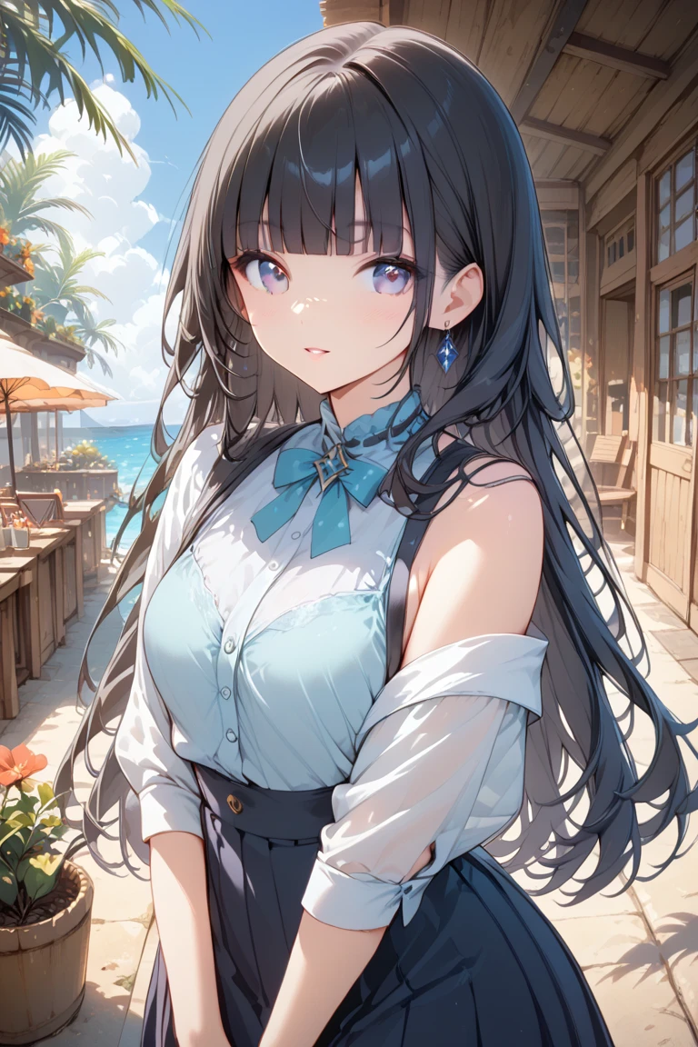 Ruan mei, big breast, wearing cardigan and miniskirt uniform