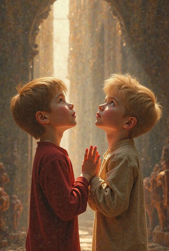 A photo of a 2 boy with a beard and brown hair connecting with Jesus and God in a moment of weakness