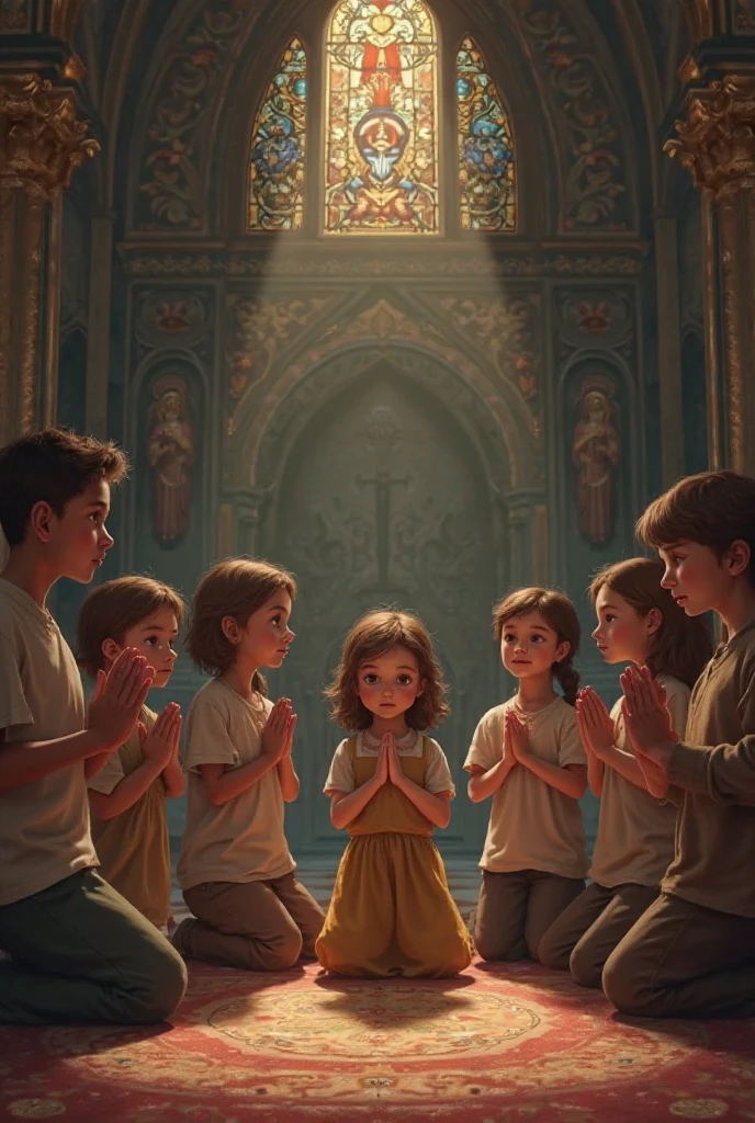 Children praying