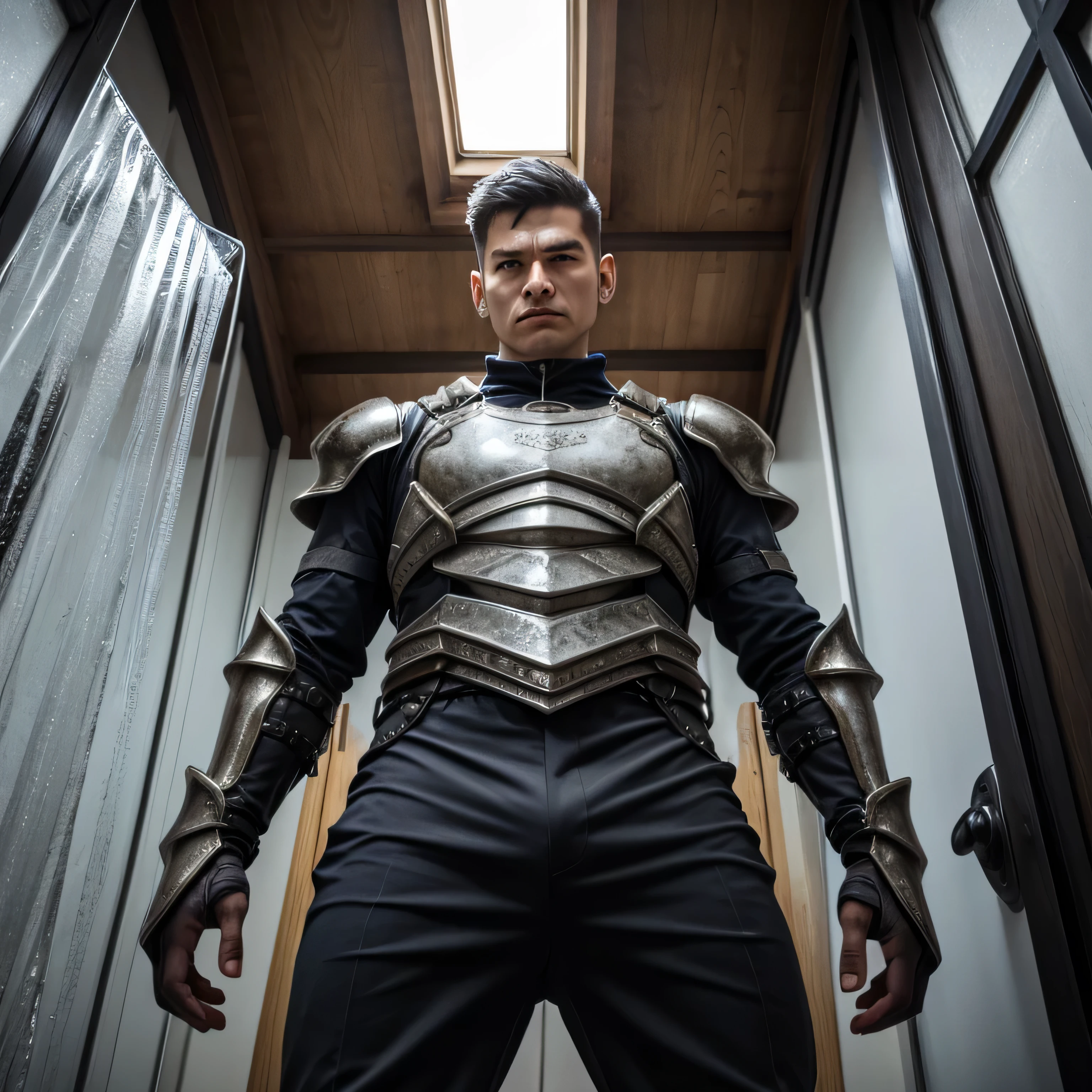  , handsome man , armor , broken armor. defeated , nsfw. , sexy , solo , eroticism   , (expression of suffering:1.4),(cum dripping out from anus:1.1) , looking viewer , 16k resolution , ultra-high clarity , hyperrealism, uhd , short hair , struggling, dominated, (bind:1.3) , ((battle-damaged armor reveals chest))