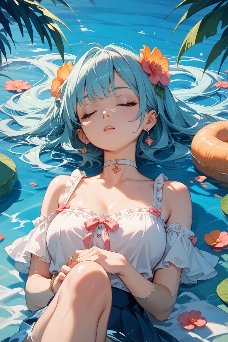 ((master piece)), (extremely detailed CG unity 8k wallpaper),best quality, illustration, beautiful detailed eyes, beautiful detailed hair, very_long_hair, 1girl, fullbody, ganyu,