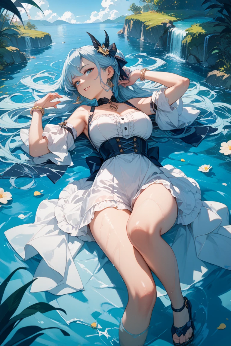 A little cute kids girl，mind control，A pair of pantyhose：1.08，Colorful gradient hair，full bodyesbian，独奏，Delicate face，glowing light eyes，Bathe in a colorful viscous liquid,