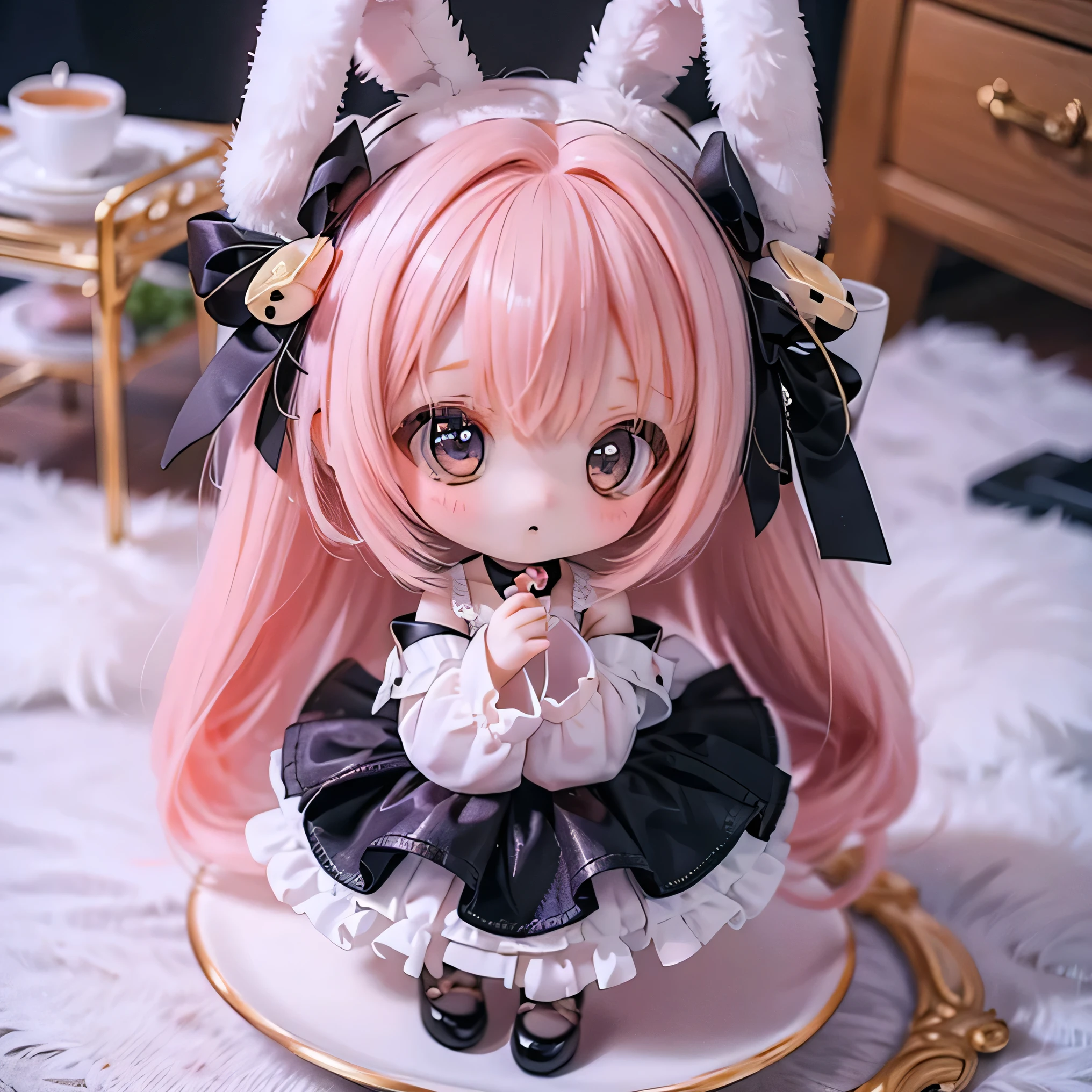 
        rabbit girl       、   chibi    、     YOUNG GIRL、       Gothic ta Clothes Tea Party in the Room