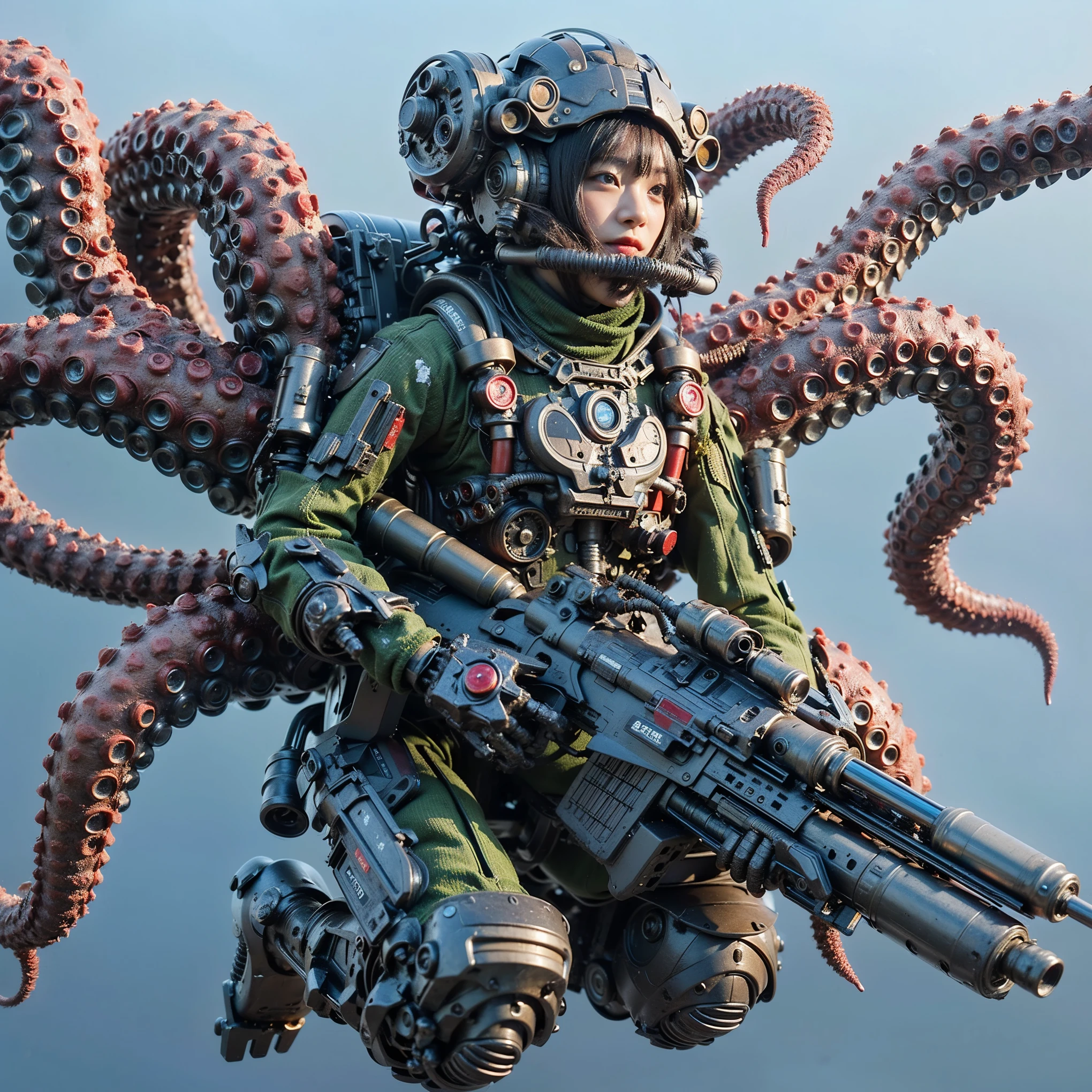 (Completely live action:1.37), (xtremely realistic textures:1.37), (masterpiece, best quality:1.2), (8k uhd, 16k, 32k, ultra high res), amazingly realistic skin, amazingly realistic photo, superrealism, (photorealistic:1.37), (RAW photo), extremely realistic, (extremely realistic all details), (extremely realistic all textures), extremely realistic lighting, extremely realistic shadow, (japanese girl:1.5), ((young face)), smiling, happy, extremery realistic face, extremely realistic skin, extremely realistic eyes, extremely realistic background, extremely realistic detail up, kkw-ph1, ((extremely intricate details, mechanical armor, Blood vessels, muscle fibers, skeleton))