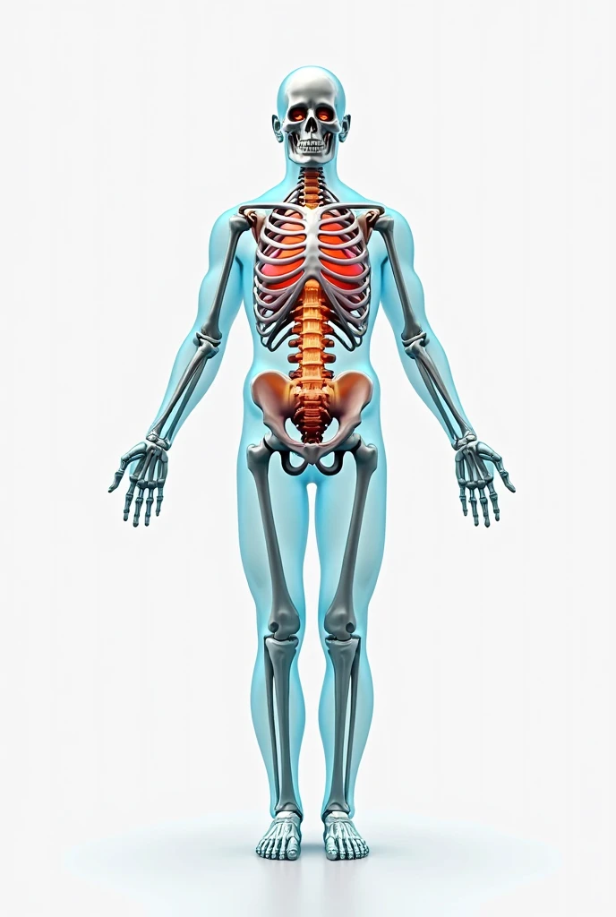 Dark atmosphere、Human anatomy skeleton in laboratory
