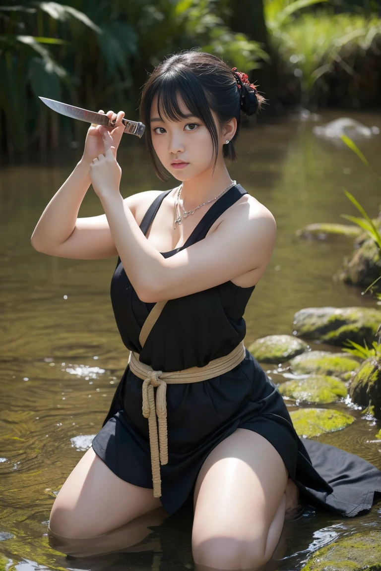 (((5 girls: 1.3))), (highest quality), (Reality: 1), Movie Posters, Realistic skin texture, Very detailed, 8k wallpaper, Volumetric lighting, Dynamic Lighting, With a girl, Long black ponytail hair, Black Robe Ample breasts, Red Belt, small amount of armor, Pauldrons, Waist Guard, Handguard, Veil, holding a long sword in front of you,hold a trench knife, (((She lifts her skirt to reveal her beautiful wet hairy pussy))), ancient Chinese style, short sword at waist, attack posture, Bloodstain, Torn clothes, Battlefields of Ancient China, A group of ancient soldiers chasing and killing, Arrows fly, war is flying, night, Dramatic composition, Around the sword, rich background details, war,(Crouching and peeing:1.5),(Smile shyly),(Deep Front Split Squat:1.3),(Sometimes the back:1.2)