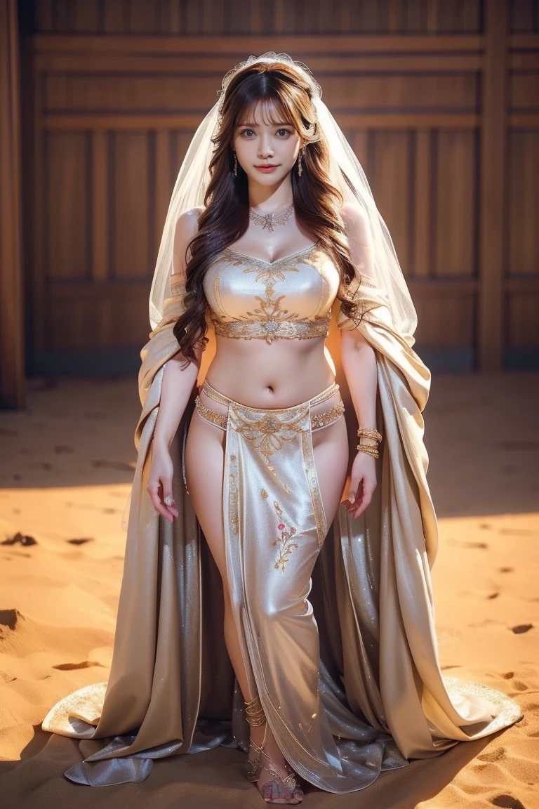 Full size photo of beautiful pale asian maiden(age 47,looks 27, height 176 cm, 36-24-36 body figure), (((Galactic Gothic style))), very long black hair, beautiful white and gold string micro bikini style(open chest, revealing), white transparent embroidery cape, white high thigh boots, gold headband, necklace, small knife in sheath belt on upper left thigh, erotic body falling down to the ground pose, appealing view, intricate, highly detailed, ultra photorealism, realistic photo, sharp image, masterpiece, UHD, 64k, forrest background