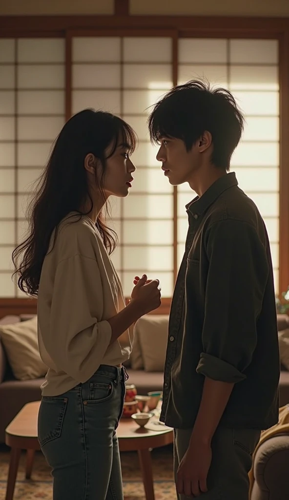 couple、50th Generation、fight、Sulky face、Inside the house、Japanese