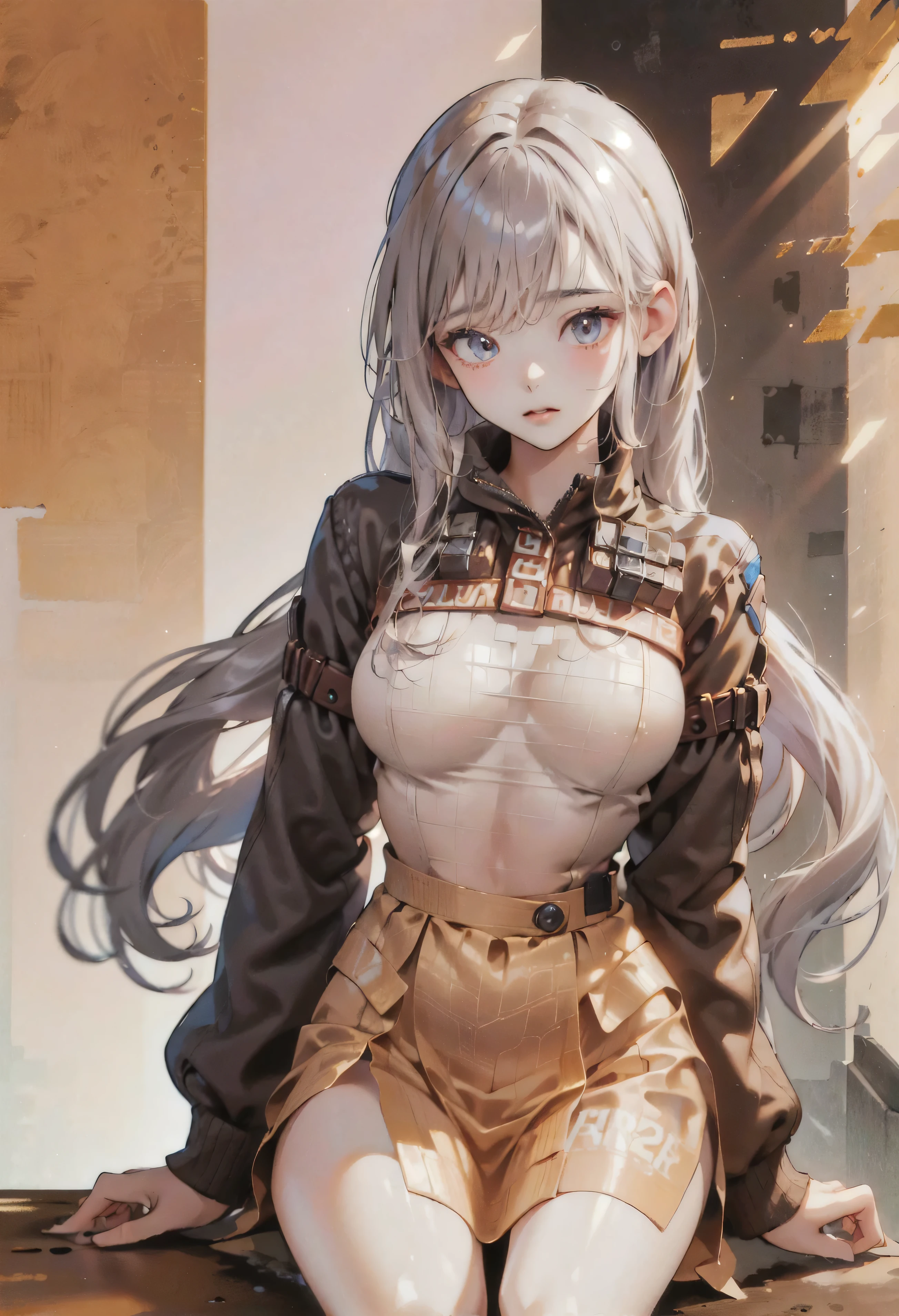  One pretty girl ,  long hair, high definition,  Gold, high definition, masterpiece, anatomically correct, accurate, 最high quality, detail, high definition model, high detail, quality, high quality,  , very detailed,  Ultra Fine, textured skin, 