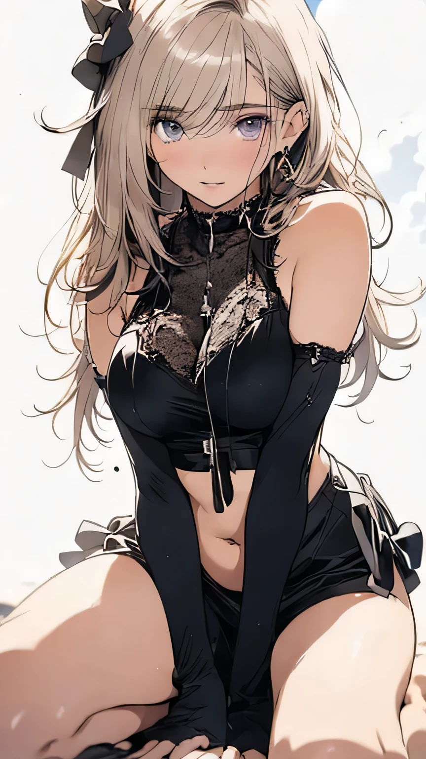   1 girl,      medium boobs ,  starlike eyes , (8k,   RAW photo, High sensitivity,   TOP QUALITY , masterpiece,   detailed       High Definition   ,   realism: 1.25), , (   Ultra High Definition CG Unity 8K Wallpaper ,   TOP QUALITY ,     High Definition   : 1.2), (  detailed  _   exhaustive, 超    High Definition   : 1.2),   perfect lighting ,       personal      , (  1 girl: 1.4), ((Plump Style;1.5)), ( cute girl: 1.2),   Unreal Engine  ,     Studio Light Side   ,  ( blonde and medium hair;1.5),   ((Neat bangs;1.4)), purple eyes,   perfect face,   exhaustiveな顔,   perfect body,    beautiful eyes ,    facial beauty, (tanned skin : 1.4),  idol, ( full body shot;1.5), ((Women in transparent lingerie;1.7)), ((Wet Lingerie;1.6)), (( women wearing black tights;1.5)), (( woman standing on all fours with legs spread wide;1.7)), ((firm and well-shaped B-cup breasts;1.5)), ((Both arms are tied with ropes and lifted;1.5)), transparent, (( beautiful ５Finger;1.5)), (Woman staring at her with a sexy gaze;1.5)