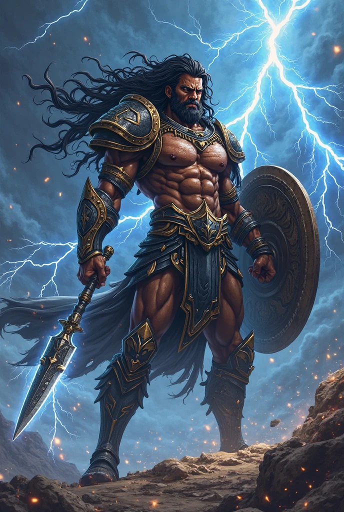 furious Thor, lightning in the background,divine energy,rippling muscles,raging storm,thunderous power,stormy atmosphere,electrifying sparks,heroic stance,godly wrath,enchanted hammer,heavenly glow,torrential rain,thunder crackling,mythical warrior,vibrant colors,ominous clouds,energetic dynamism,dark and moody lighting,heroic silhouette,electric storm,unleashed fury,fierce expression,beard fluttering,kinetic energy,tempestuous weather,striking visuals,powerful deity,storm god,thunderous roar,majestic presence,mythical weapon,fiery determination,awe-inspiring,force of nature.