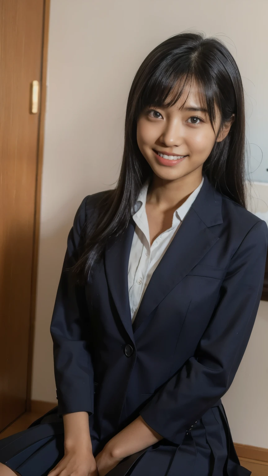 (Best image quality, The best surreal quality, Highest Resolution, Perfect Anatomy, masterpiece, Most detailed, Actual photo), ((Beautiful and cute Japanese women,Tanuki face)), smile,  break, ((office lady, Random Hairstyles)):1.2, (The place is an izakaya,The seat next to me), break, (Wear a Tiffany open heart necklace),clothing(In a suit、Underexposed eyes、Glasses),posture(Hands on the desk、Leaning forward、Only the head is facing this way、draw the longbow、speak hysterically)