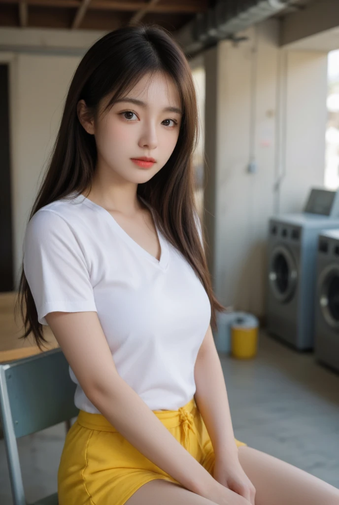 ((Full body angle))、((best quality, 8K, masterpiece: 1.3)), concentrated: 1.2, cute girl 1,nipple、 perfect beauty: 1.4,Cut and Sewn T-shirt Raglan Sleeve Summer Short Sleeve T-shirt.shorts: 1.2,Long sleeve、Randall Cole、comics&Text graphics、Black Ruffle Drawstring Zip Shirt,1.1, 非常に詳細な顔とskinの質感, Fine particles, Double eyelids, 美白skin, ,best quality,Ultra-high resolution,you,1 girl,Solitary,_Shiny_skin,Iris,necklace,((Brown_length_Wavy_hair)),(Lips)),eyelash,前hair,deal with,compensate,Shiny,Pores,skin texture,Large Breasts、smiling face、