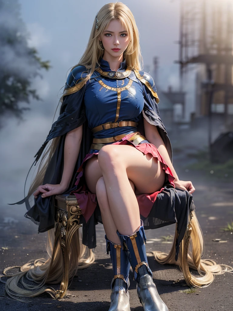 (((masterpiece, best quality))),(((high quality))),(((high resolution illustration))),(((hyper detail))),NSFW,(((Wordsworth's Sharon))),(((Very beautiful long blonde hair:1.5))),(((Very beautiful face))), ((((Detailed face)))),(((very beautiful blue eyes))),(((Realistic Skin))),(((her face is flushed))),(((slim body:1.5))),(((slim thighs))),(((small breasts))),(((very beautiful slender legs))),(((Blue armored dress with extremely detailed and intricate decoration:1.5))),(((boots with extremely detailed and intricate decoration))),(((RED cloak with very detailed and intricate decoration:1.5))),(((beautiful earrings))),(((beautiful hair ornaments))),(((Late at night in the great hall of a luxurious medieval castle:1.3))),(((late at night:1.7))),(((Sharon is very angry))),(((torn clothes:1.5))),