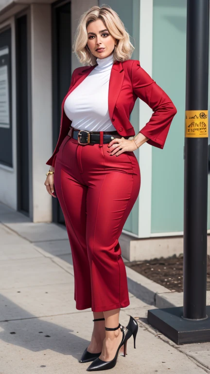 A body that looks like its clothes will burst with muscles,Create a high-resolution realist 3d image of a dark skin toned melanin elegant woman with a findom dominant and commanding persona and Prescence wearing luxurious attire, such as a tailored suits or designer dress, and posed in a confident stance. full body tall and plus size curvey body 5'9 265 lbs This mage should exude power, control, and sophistication, with a hint of mystery. the back ground is lavish hight rise office or a luxurious richly decotated tool reflecting wealth and power