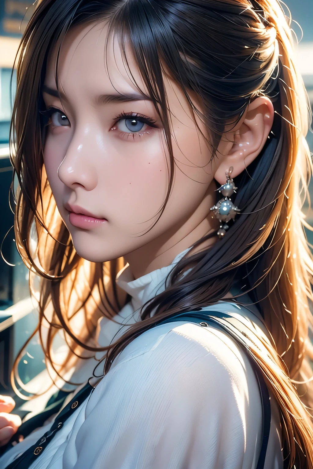 style, Close up portrait of a neuropunk face (((sks people))), smooth and soft skin , Big dreamy eyes, beautiful intricately colored hair , symmetrical , Anime Big Eyes, soft writing, detailed faces, Shinkai Seisaku , Stanley Artgham Lau, Wow, Lost Draw, concept art, plated scale {x} digital painting , camera
