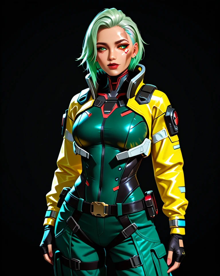 (Full portrait lone (Britney Spears) as (Bulma from DragonBall)1.4, (cleavage (large breasts), stylish bob haircut, crop-top, (micro-skirt), pantyhose)1.2 (dressed as Android18), training to fight, front view, (high detailed skin:1.2)(realistic pupils,realistic iris:1), 8k uhd, aqua_hair)1.1, (vhs effect, (poster:1.6), poster on wall, nostalgia, movie poster, (skin texture), intricately detailed, fine details, hyperdetailed, raytracing, subsurface scattering, diffused soft lighting, shallow depth of field, by (Oliver Wetter)), (Portrait full face focus)1.5