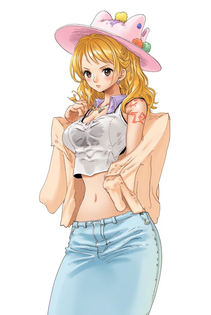 (masterpiece, best quality:1.3), Iurypadilha_art, 1girl, solo, looking at viewer, wide hips, mature female, closed mouth, simple background, seductive smile, large breasts, cowboy shot, thick thighs, <lora:Iurypadilha_art Style Lora:1>, (naked towel:1.2), blonde hair, blush, onsen, brown eyes, collarbone, short hair, cleavage