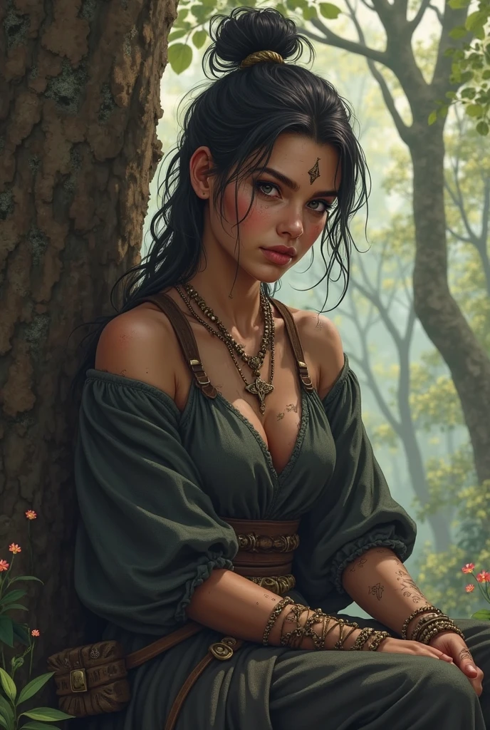Jolie femme venant de l’univers de naruto avec des vêtement baggy 