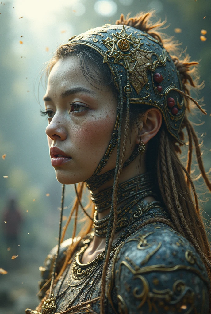 a profestional picutre of DEN_cats_jemima , with Tall-Statuesque - A graceful and elegant figure with a taller stature. , 1girl, <lora:Chinese armor_20230810174026:0.7> general, warrior, armor, cape, <lora:GemstoneAI:1.2> gemstoneai Shaman's Connection: Behavior: The character sways gently, eyes half-closed as they commune with the spirits. Their body language conveys reverence and harmony as they bridge the gap between the mortal and ethereal realms. Their whispered words are laden with ancient wisdom. , , camera angle from below and very wide shot, photorealism,unreal 5 daz,perfectly drawed hands,perfectly drawed face,perfect body,extremely detailed artgerm greg rutkowski greg,((ultrasharp)),((masterpiece)),((best quality)),((ultradetailed)),((intricated details)),ultradetailed character,detailed face,intricated face details,<lyco:GoodHands-beta2:1>,extremaly detailed background,perfectly detailed face,character focus,intricated details of face,fFaceDetail <lora:add_detail:0.7> ultra realistic,32k,RAW photo,(high detailed skin:1.2),8k uhd,dslr,soft lighting,high quality,film grain, beautiful and aesthetic,extremely detailed <hypernet:sxzBloom_sxzBloom:1>,8k, extremely_clear,