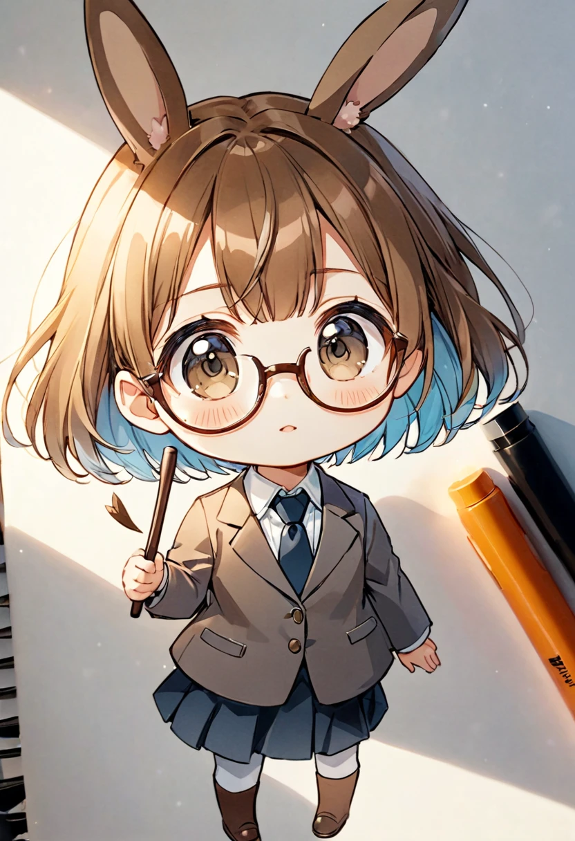 A highly detailed Dreamy fantasy anime-style illustration of Chibi ...
