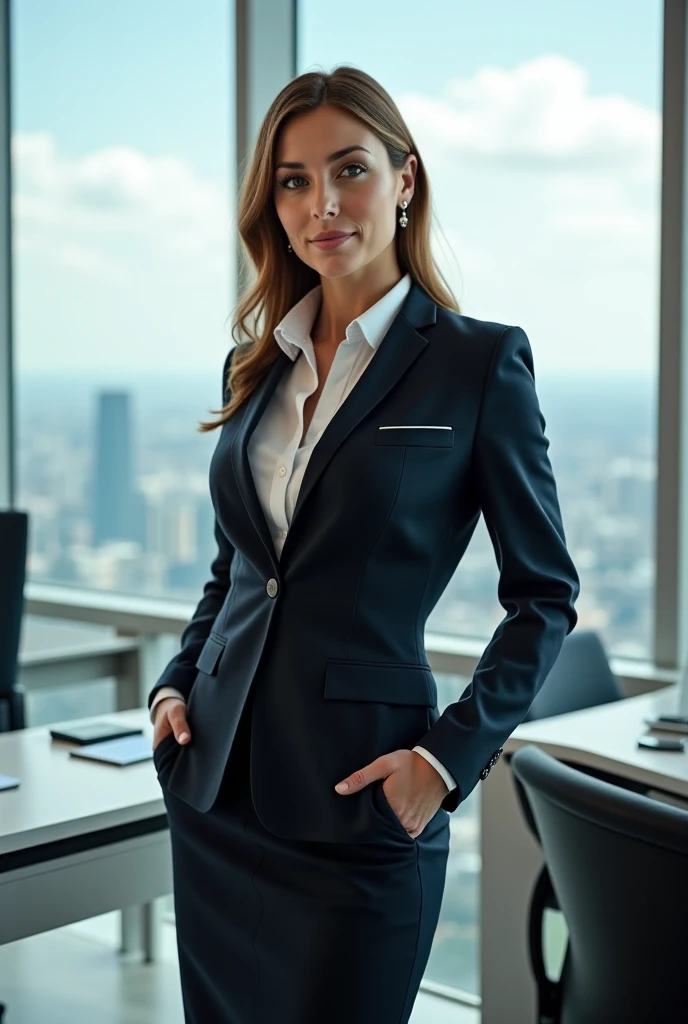 10. ((Best Quality)),((Masterpiece)),((detailed)),portrait of emily,the locker room of corporate power,(Confident look and professional appeal in your eyes.:1.2),[bright blue eyes],[powerful corporate attire with tailored suits and executive accessories],(Leading a boardroom meeting in a modern corporate office.:1.3),[elegant corporate office backdrop with glass windows and city skyline],(Capture the executive presence and sophistication of the powerful corporate locker room:1.2),[fashion realism],(8K resolution:1.2),