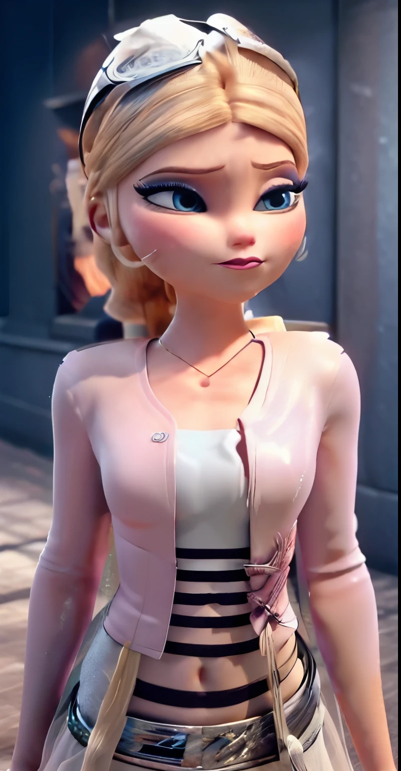 Elsa,chubby face,invent,face detail,blush,purple eye shadow, rose in hair,arise from,simple background, looking to the side,half shirt, White dress, No blouse, without bra, visible peak on chest, (big ) (big breasts) (Fully exposed chest) ( naked and visible nipple) (big ) (big breasts) (Fully exposed chest) ( naked and visible nipple) big ) (big breasts) (Fully exposed chest) ( naked and visible nipple