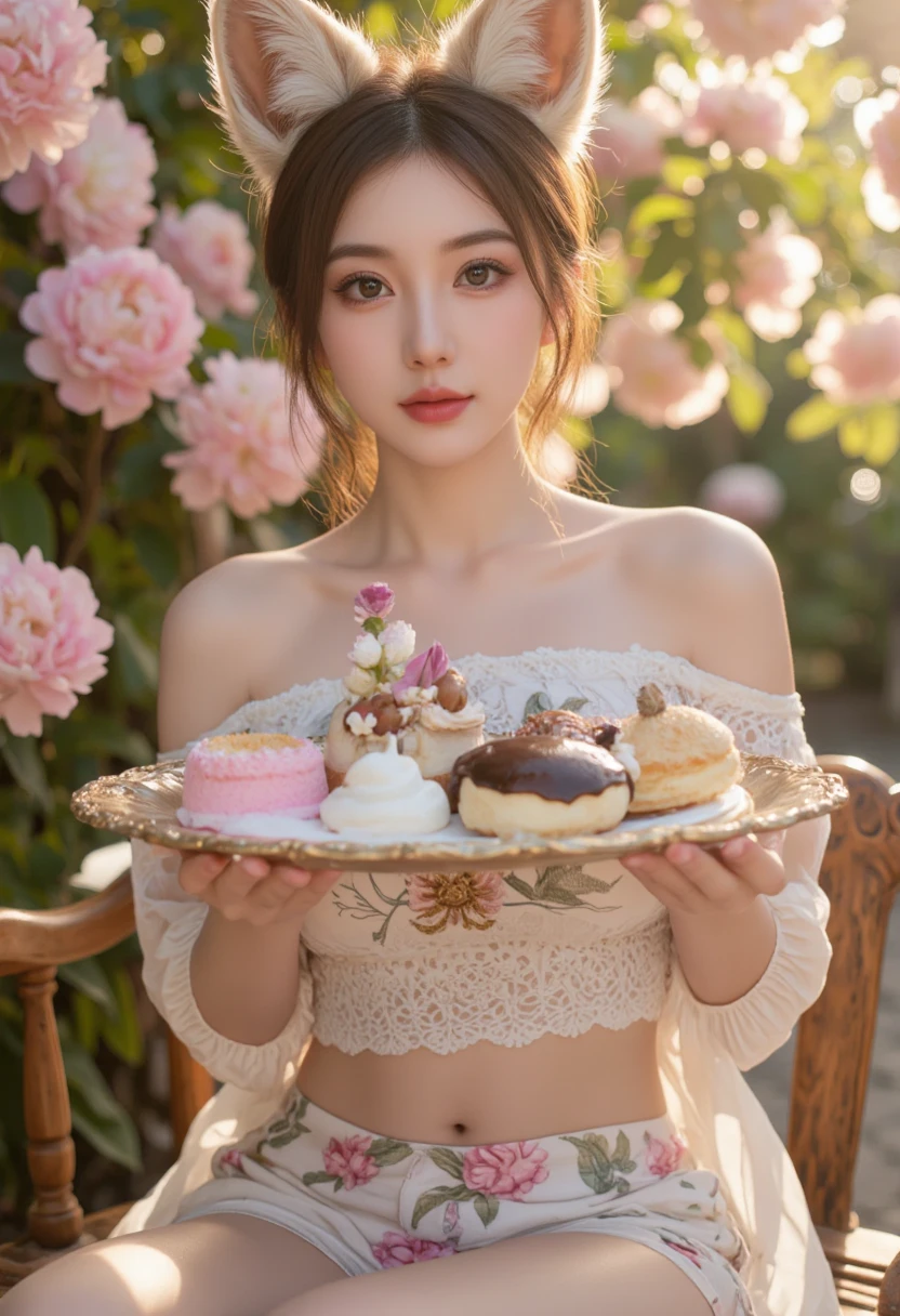 masterpiece、8K、32K、top-quality、(A cute Japanese woman:1.1)、detail portrayal、1 girl in、elegent、tits out、(Black Lace Bra、Black Lace Garter Belt:1.3)、(picnic:1.3)、cowboy shot、ssmile、(Angle from behind:1.1)