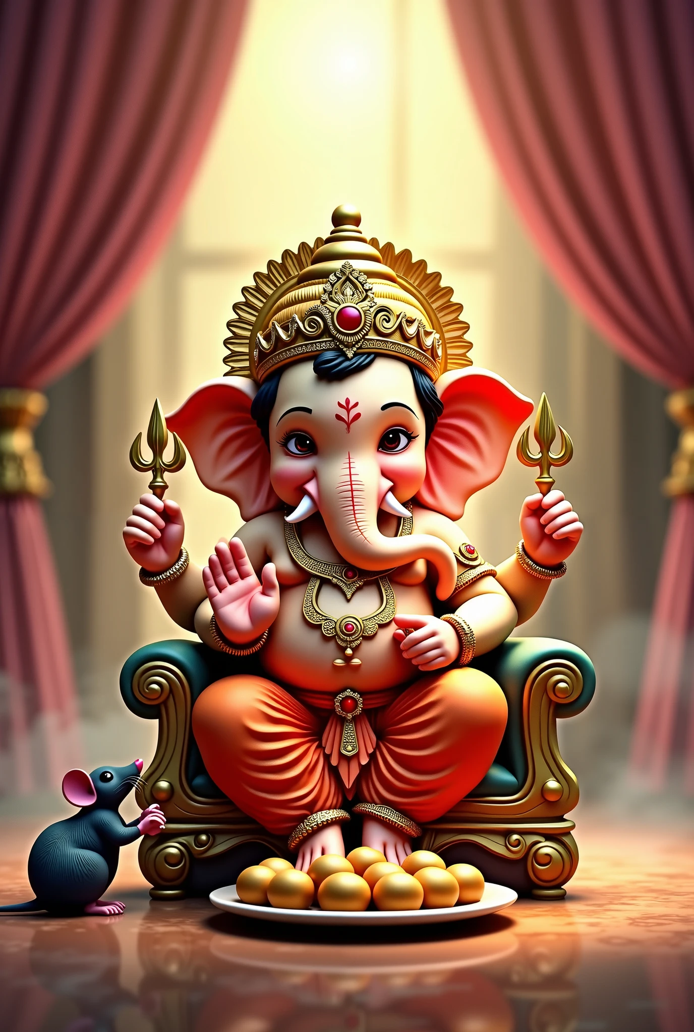 Sri Balala Maha Ganapathi
Sneha mithra mandali name with Bala ganesh