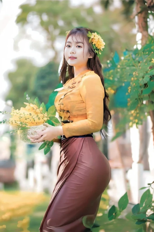 (masterpiece), (best quality), (ultra detailed),(disheveled hair),(illustration), (1girl), (pretty lady MoonLay), (Fashionable clothing), standing, full body shot ,looking at viewer, (interview), (simple background),beautiful detailed eyes, delicate beautiful face,  best lighting, best shadowkorean, gorgeous lady,
attractive beautiful face, wearing myanmar outfit , stiletto high heel, 
sitting,  
hand together in front, 
standing near the street,
long black hair on shoulders, 
sexy and seductive eyes, 
high angle shot, 
beautiful nose,
mdeium size breast and buttock,
hyperrealistic 
,  Sitting , Long Green skirt, Perfect Butt,Perfect  ,Sitting ,Looking Back side , perfect anatomy, 