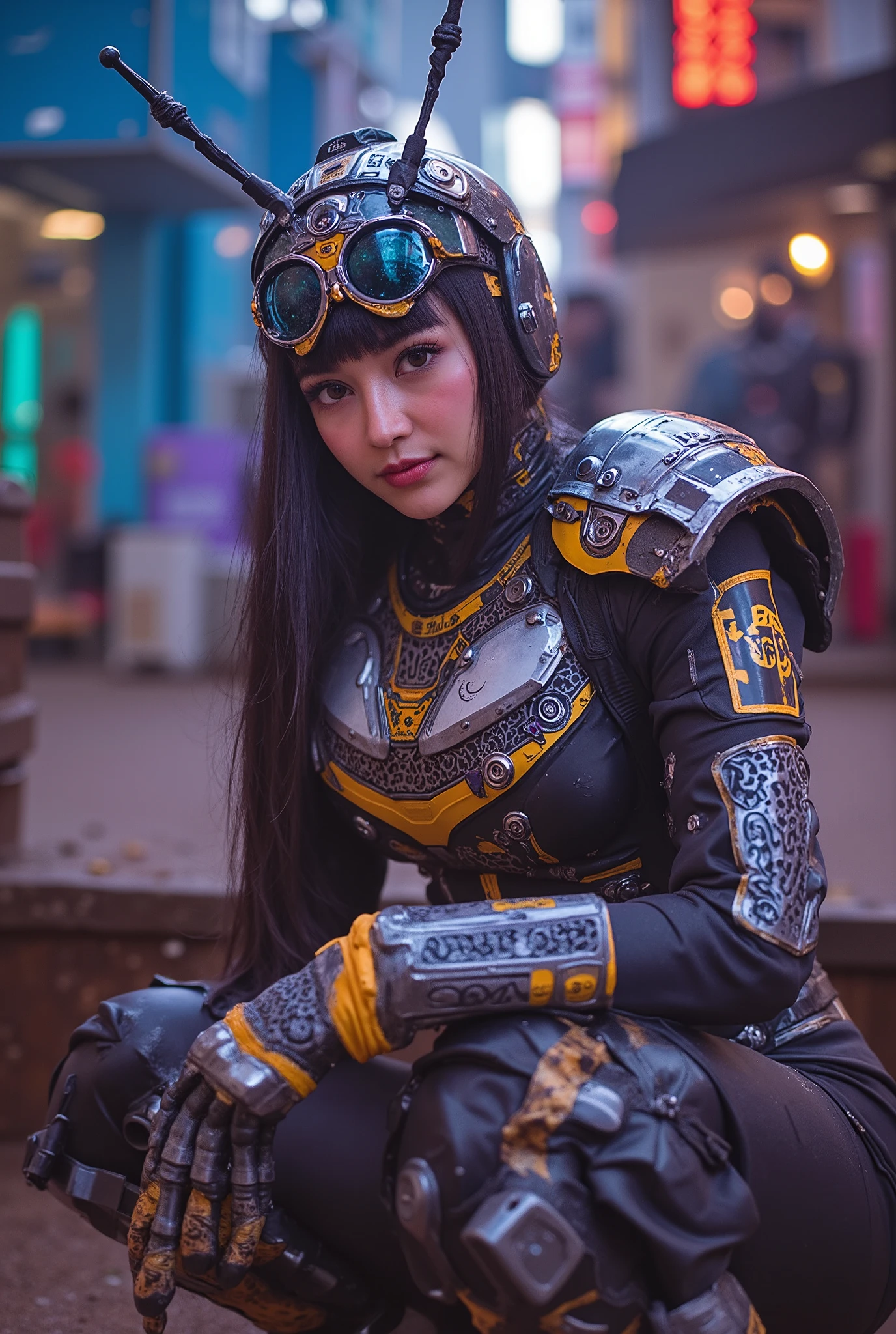 a beautiful female Kamen Rider with praying mantis abilities,highly detailed mechanical exoskeleton armor,transformation pose,wearing a transformation device belt on lower back,intricate insectoid design,photorealistic,cinematic lighting,dramatic camera angle,vibrant colors,3D render,8K,hyper-detailed
