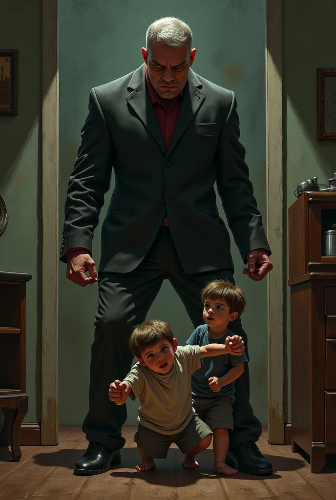 charge sobre bullying, child commenting to another child: “Bully and brave, that&#39;s why everyone respects him.” As your friend says: “But it is respect, or fear?” about another bully walking in front of them with an angry face