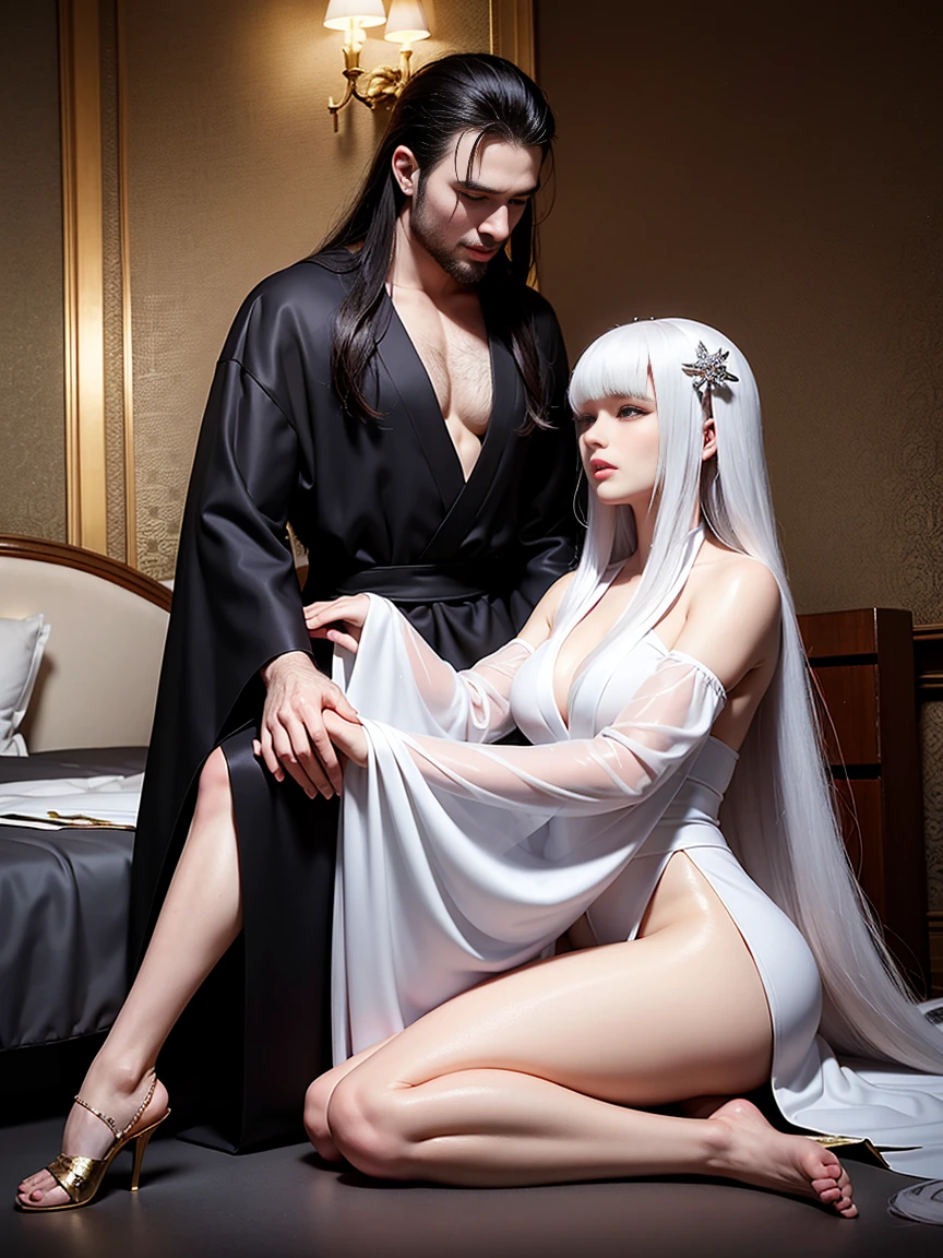 a father(he had been brainwashing by his secondson , crossdressing , bride of his secondson, wear sexy lingerie,has first night sex with his secondson ,He's made to forget all about being a father)