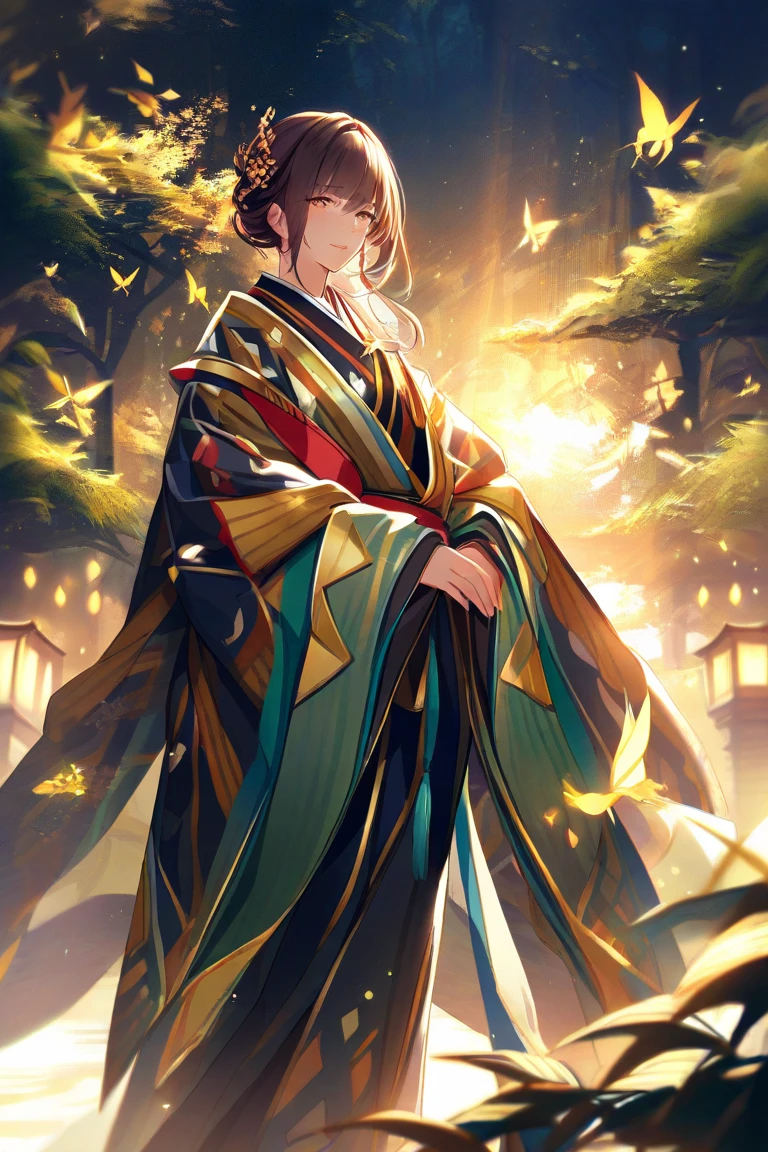Beautiful fox tribe,beauty, mature,Wearing kimono