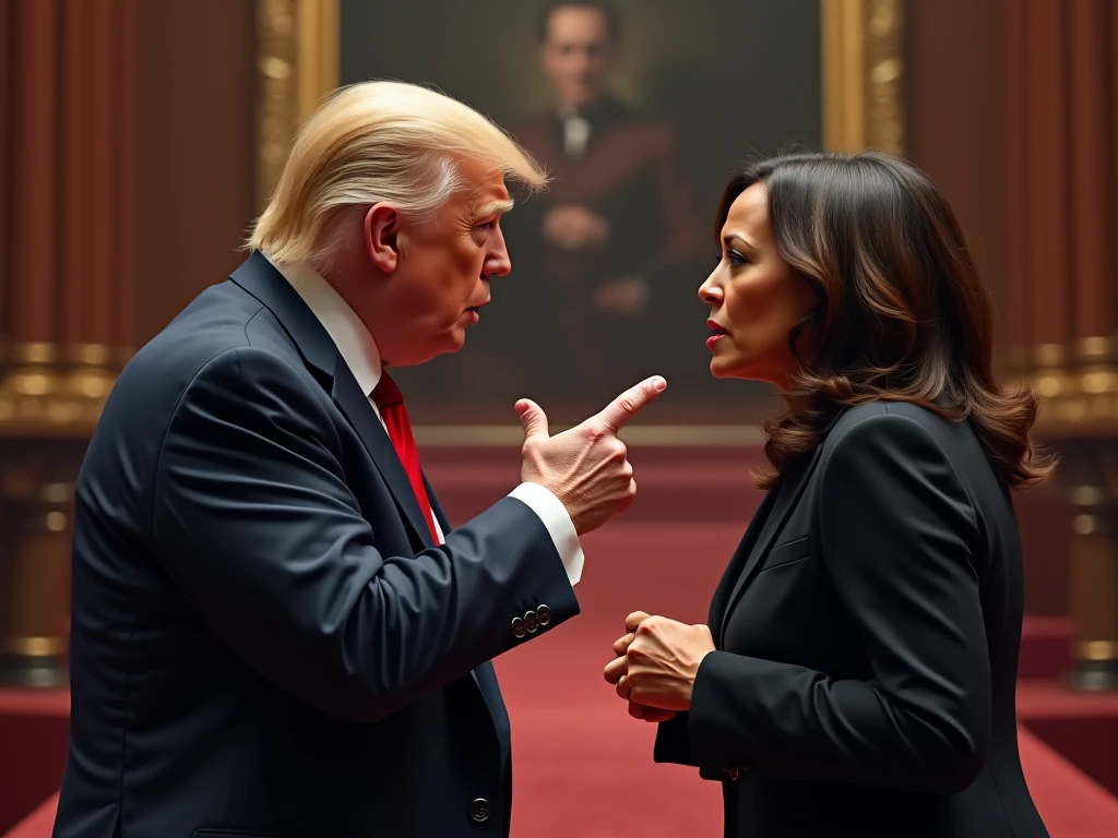 donald trump getting arrested by kamala harris