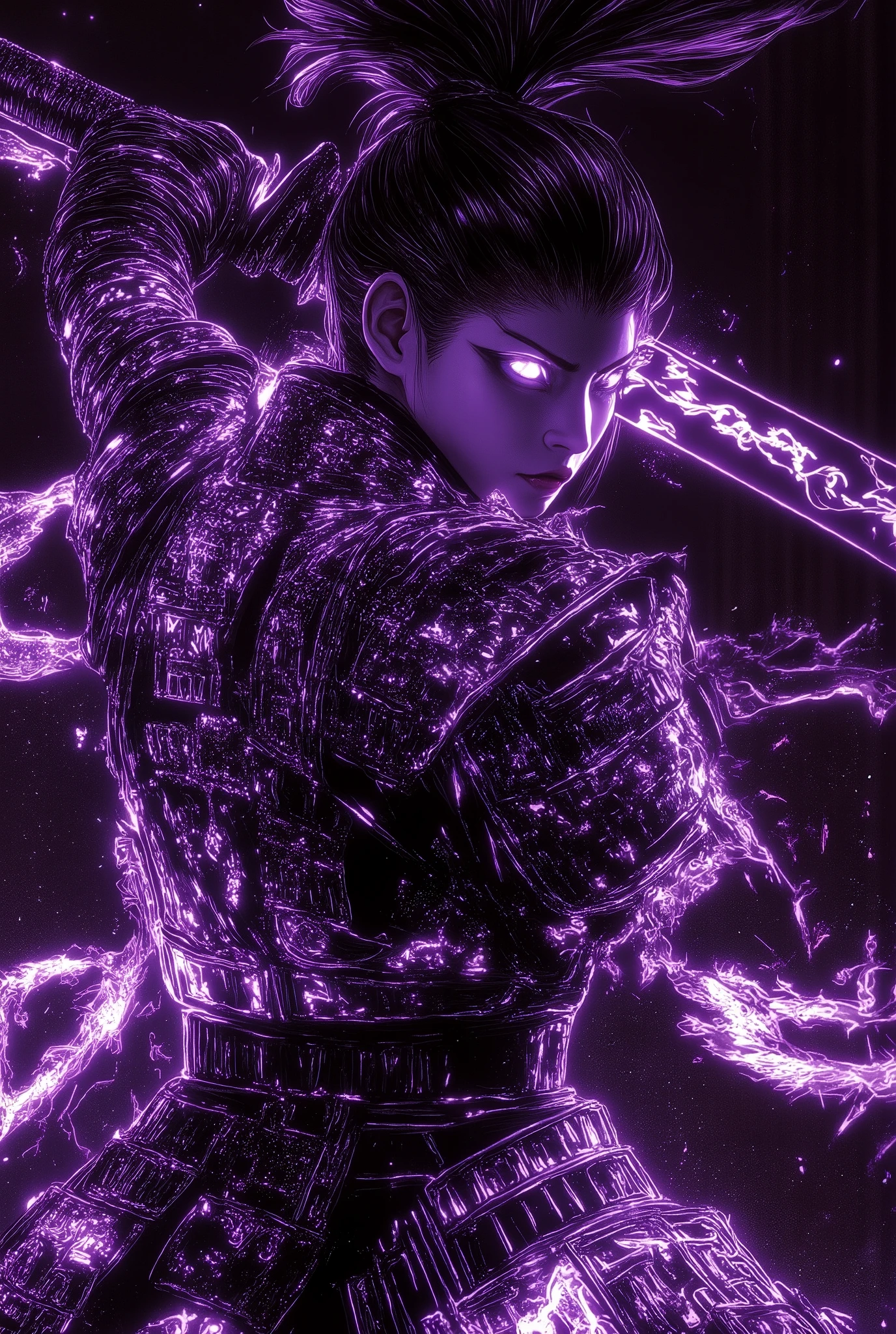 1girl ,megalodon art as a background ,Final Fantasy-like worldview, Tetsuya Nomura-like illustrations, HD , colorful art , 3D spray painting ,Japanese anime style fantasy illustration. Cyber punk arma uniform. Female cyberpunk style sodian.cross in the eyes,An enchanting pale pink aura glows around her. Magic sword glowing pale green. ancient writing rune emblem. Adorable Japanese assassin. Full cut hair. Dynamic sword swing. Acrobatic pose. Highly dynamic angle shot. Dynamic action blur. Depth of field. Powerful and piercing gaze. Light and shadow effect. Lens flare glow. 4K, Full HD resolution,