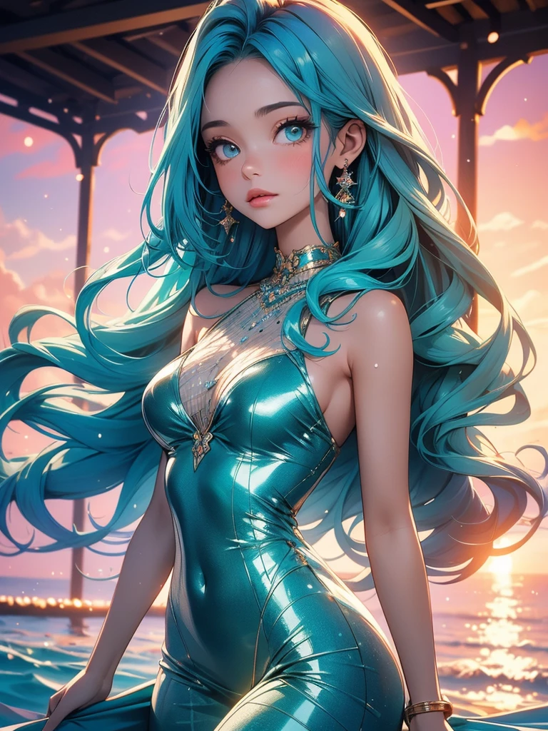 diamond heart, vibrant and captivating, sparkling in the blue ocean, beautiful and luminous (best quality, highres:1.2), ultra-detailed, realistic:1.37, with vivid colors, sharp focus, and exquisite lighting